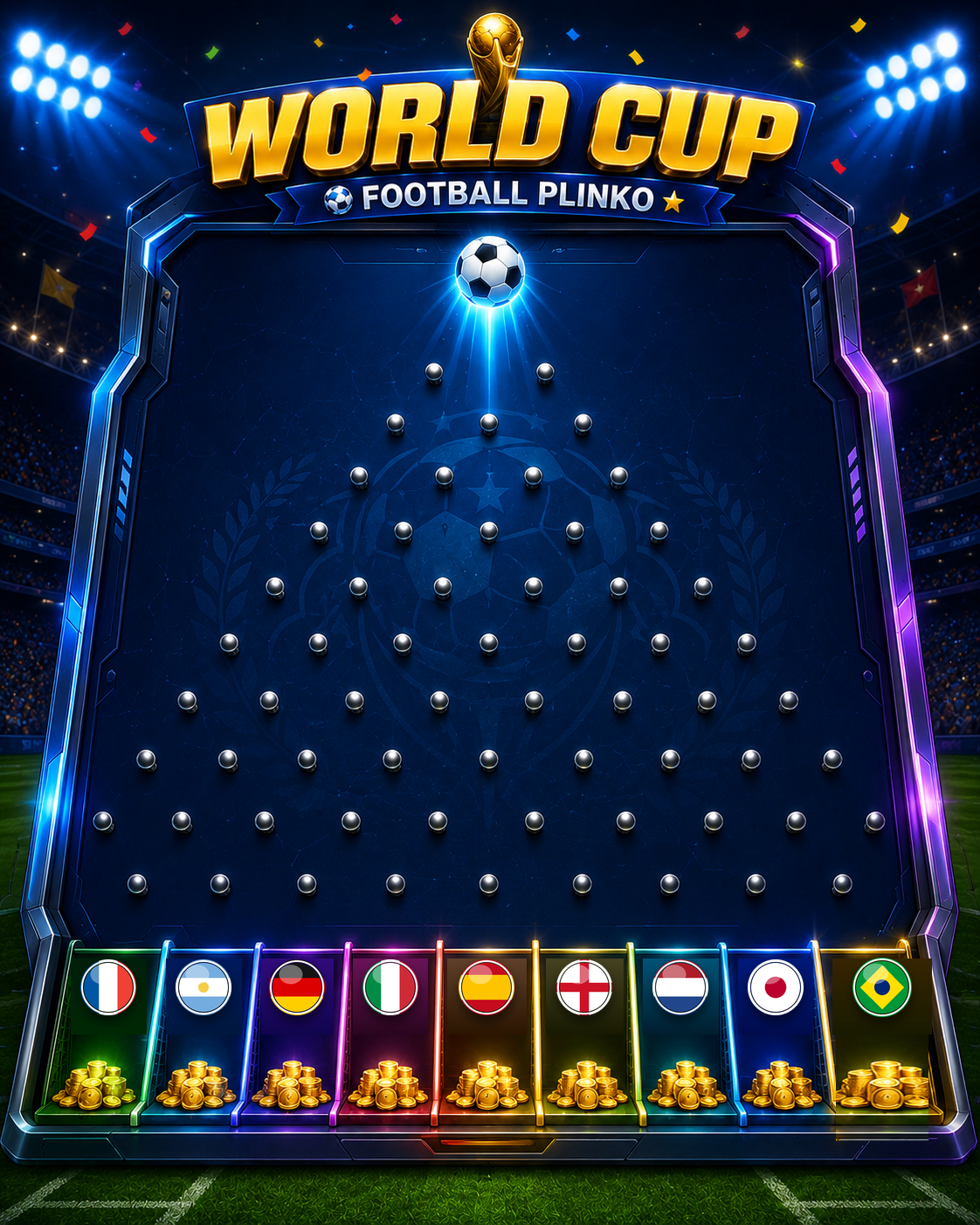 World Cup Football Plinko board